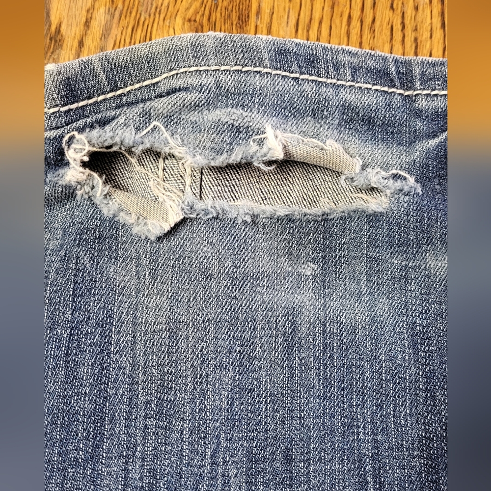 Cowgirl TUFF edgy western boot cut jeans size 29 x 33 - Picture 6 of 7